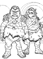 A coloring page of star wars